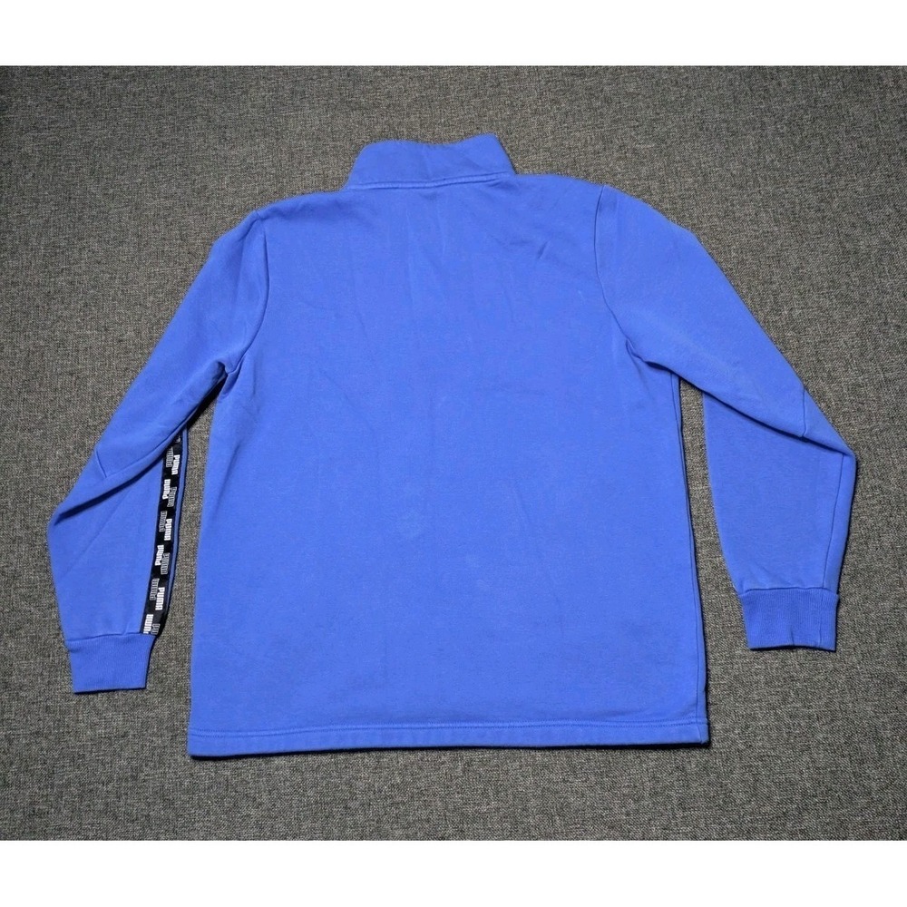 Puma Men's Large‎ Sweatshirt Blue Quarter Zip Pullover Performance Golf Sweater - Picture 6 of 8